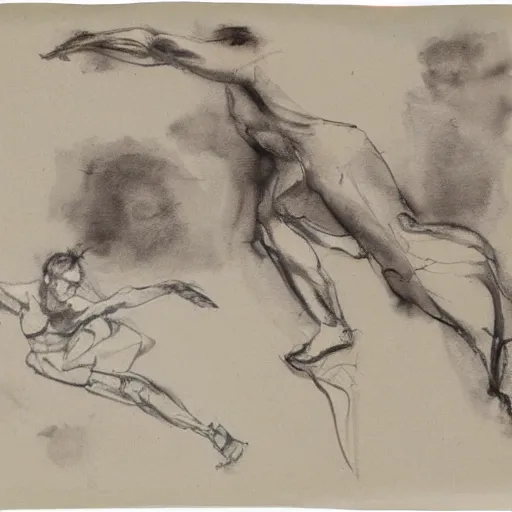 Image similar to ink water wash gesture drawing by an old master