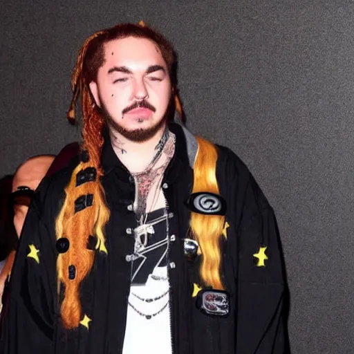 Image similar to post Malone cosplaying as Naruto