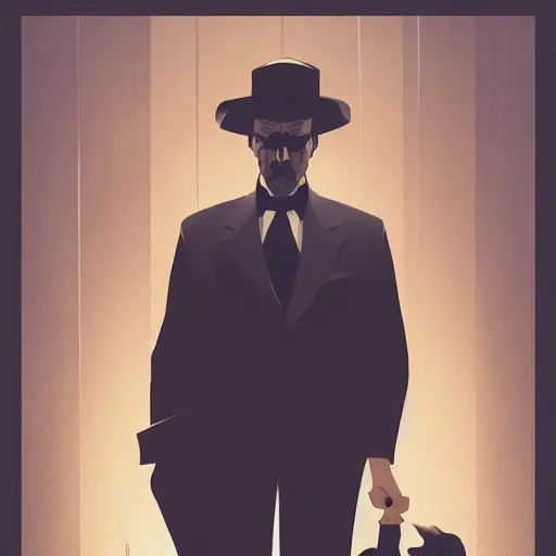 Image similar to face icon stylized minimalist the godfather, loftis, cory behance hd by jesper ejsing, by rhads, makoto shinkai and lois van baarle, ilya kuvshinov, rossdraws global illumination