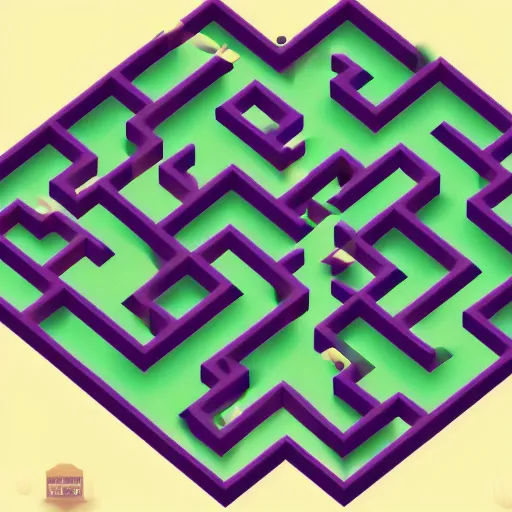 Prompt: An impossible maze in the style of M C Escher