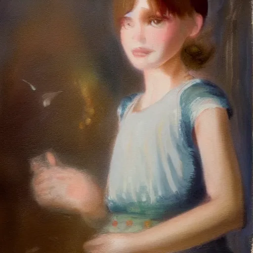 Image similar to a young girl, fantasy world