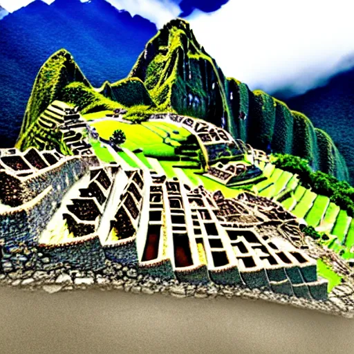 Prompt: futuristic machu picchu