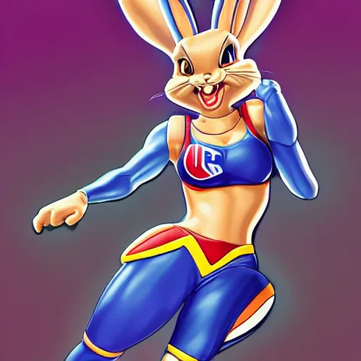 Image similar to Lola Bunny from Space Jam (1996) by artgerm