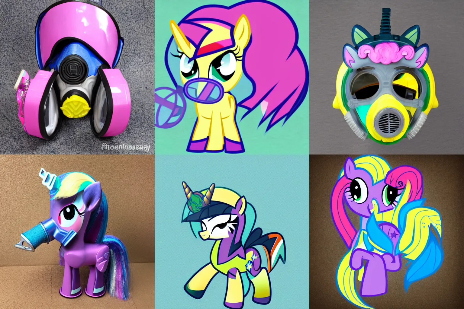 Image similar to my little pony gas mask