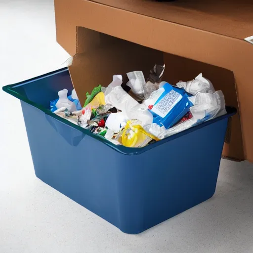 Prompt: throw trash in container, IKEA manual