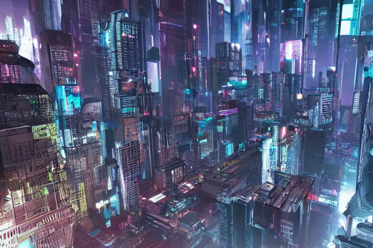 Prompt: cyberpunk cityscape 3 d render 3 d kitbash models, detailed 3 d render,