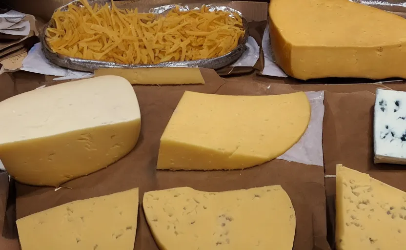 Image similar to a world where everything is made of cheese