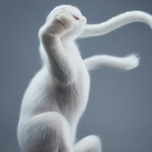 Image similar to real life mew, professional photography, national geographic