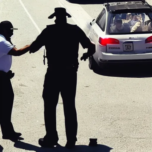 Image similar to cop shooting man holding bottle of water