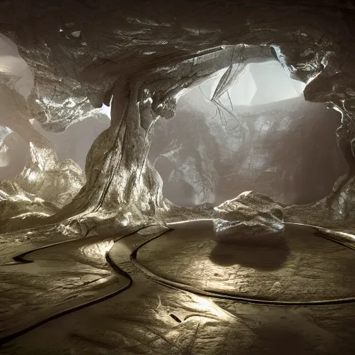 Prompt: surrealistic digital art of the place before birth, award winning, artstation, unreal engine, blender, 4k