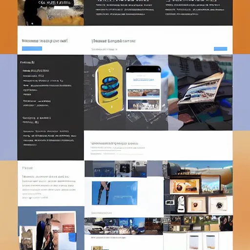 Prompt: website material design concept