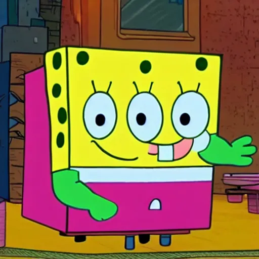 Prompt: spongebop squarepants in the movie fight club