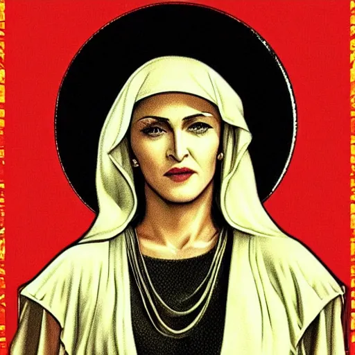 Image similar to Madonna as the female Jesus Christ