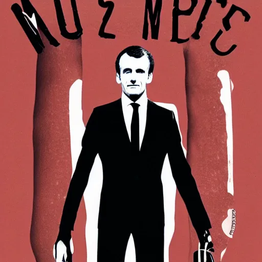 Image similar to poster of Emmanuel Macron in American Psycho (1999)