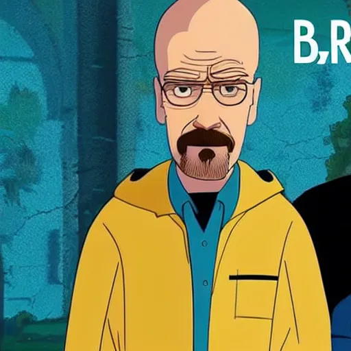 Image similar to breaking bad as a disney animation 4 k quality super realistic