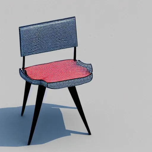 Image similar to 3 d object of chair, isometric game, isometric art, centralised, mohamed chahin, blender cycles render, solid colours material, no background and shadows
