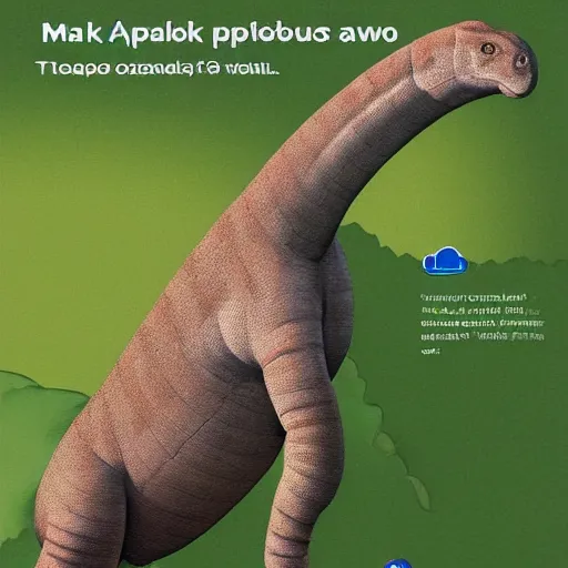 Prompt: mark zuckerberg as an apatosaurus