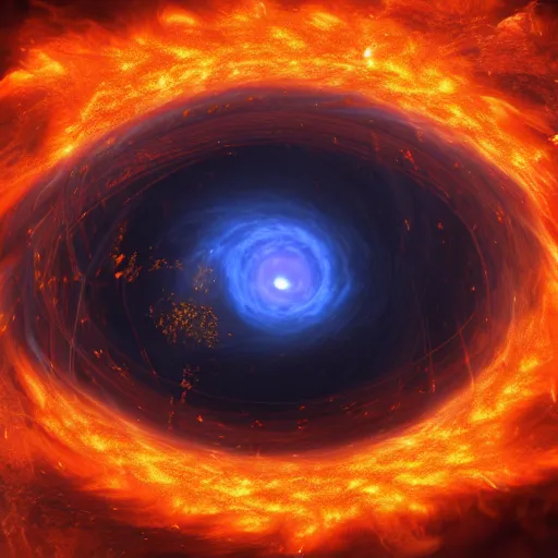 Image similar to gravitational galactic maelstrom, fire, vray