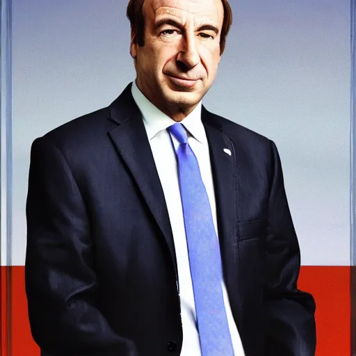 Prompt: United States President Saul Goodman, official photograph