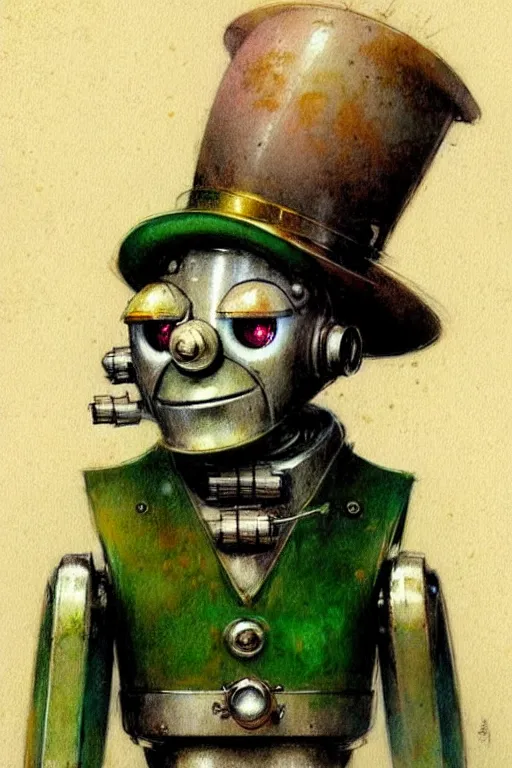 Image similar to ( ( ( ( ( 1 9 5 0 s robot leprechaun. muted colors. ) ) ) ) ) by jean - baptiste monge!!!!!!!!!!!!!!!!!!!!!!!!!!!!!!