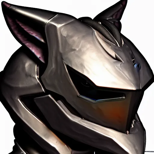 Image similar to close up bust of a cute stunning robot anthropomorphic female dragon, with sleek silver armor, a facial visor over the eyes, detailed digital art, furry art, anthro art, sci fi, warframe art, destiny art, high quality, 3D realistic, Furaffinity, Deviantart