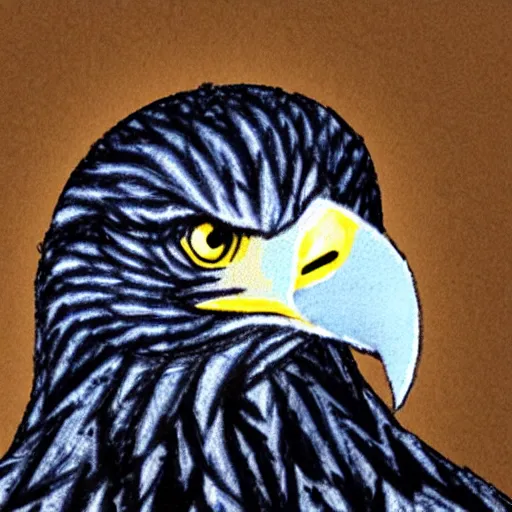 Prompt: an eagle wearing a keffiyeh
