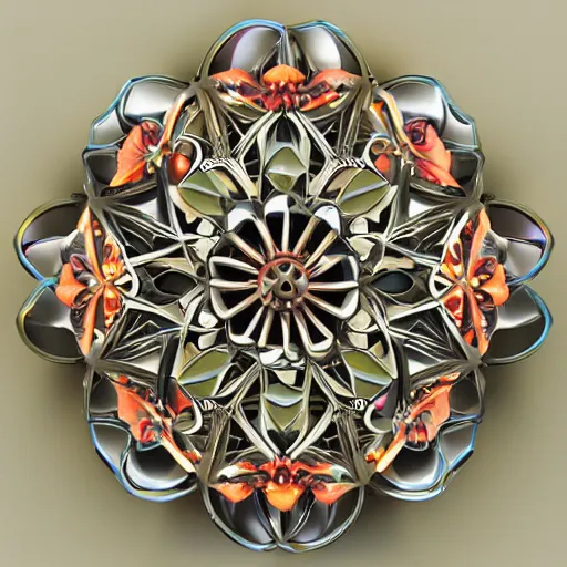 Image similar to mechanical flower