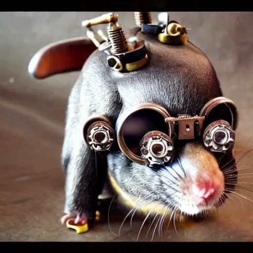 Image similar to a rat with steampunk googles, from Kenshin