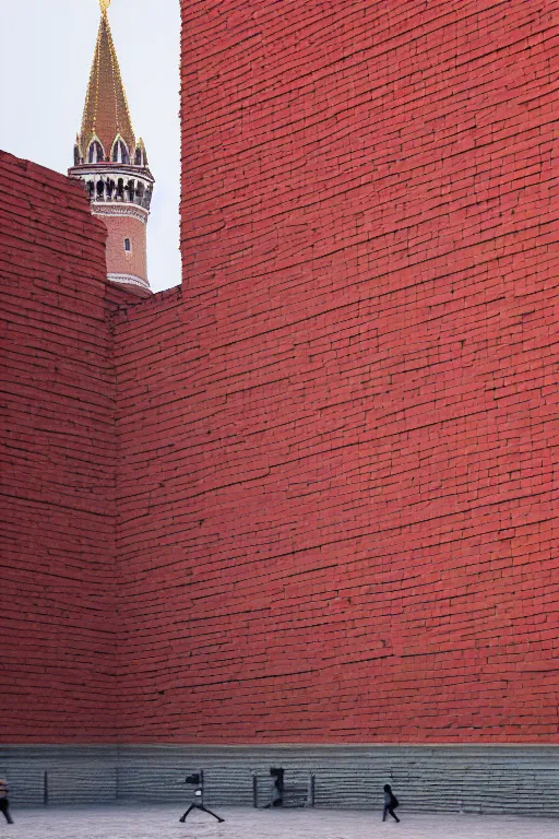 Image similar to photography by ando tadao, kremlin, red square, building with bricks, sharp focus, golden ratio, volumetric light, symmetry, ultra realistic, 8 k