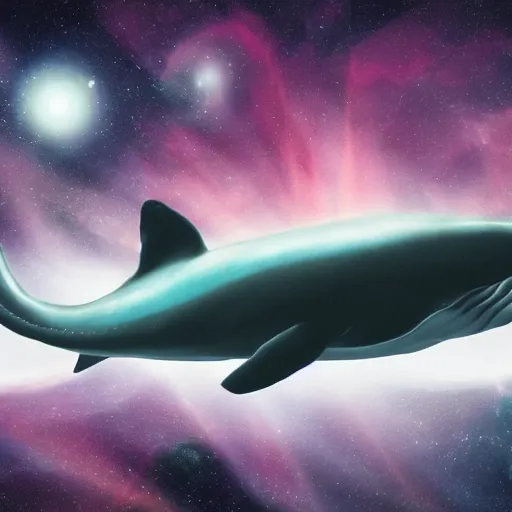 Prompt: photo of a space whale