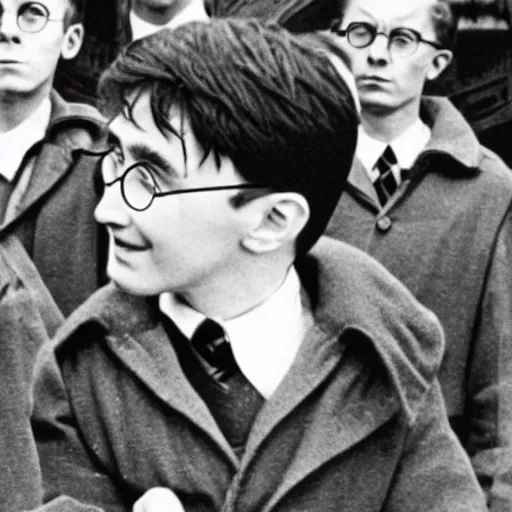 Image similar to photo of Harry Potter during the socialist revolution (1964)
