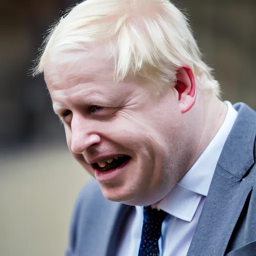 Prompt: A realistic photo of a bald Boris Johnson, m.zuiko 75mm, f 1.8, 1/400, RAW, unedited, 8K, high quality,