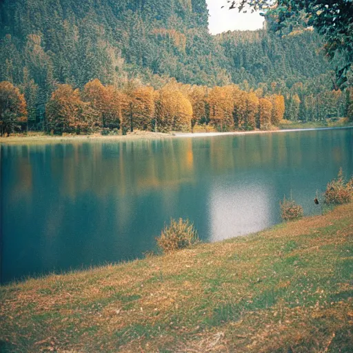 Image similar to a week at the lake [ zeiss ikon zm, planar 5 0 mm f / 2, cinestill 5 0 d ]