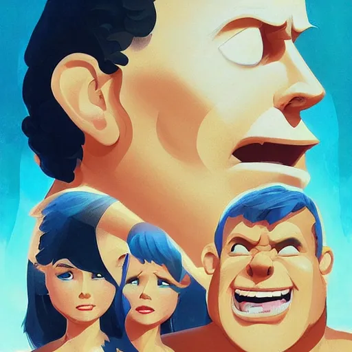 Image similar to face icon stylized minimalist the poseidon adventure 1 9 7 2, loftis, cory behance hd by jesper ejsing, by rhads, makoto shinkai and lois van baarle, ilya kuvshinov, rossdraws global illumination