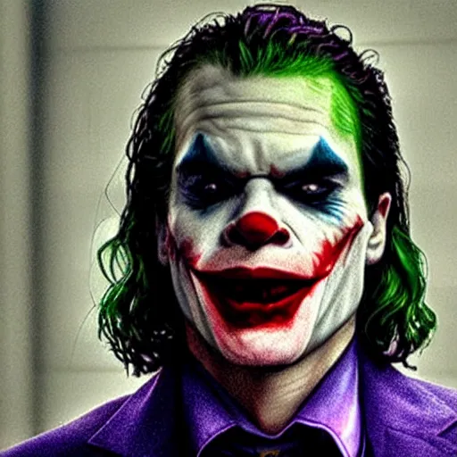 Image similar to michael c. hall as the joker