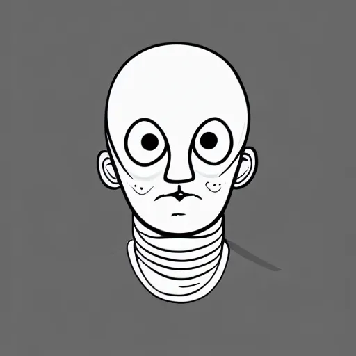 Image similar to paranoid android, line vector Art