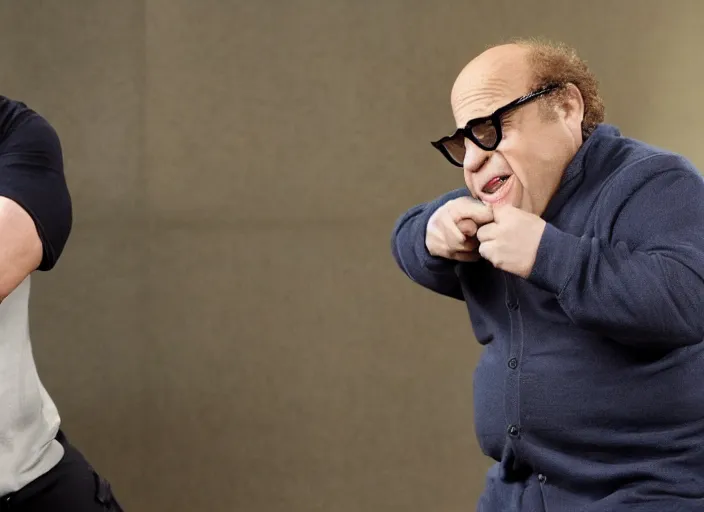 Image similar to danny devito robocop