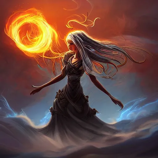 Image similar to ((((air elemental spirit)))), smoke background, wind, tornado, hearthstone art style, epic fantasy style art, fantasy epic digital art, epic fantasy card game art