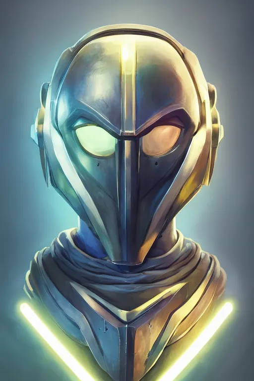 Image similar to epic mask helmet robot ninja portrait stylized as fornite style game design fanart by concept artist gervasio canda, behance hd by jesper ejsing, by rhads, makoto shinkai and lois van baarle, ilya kuvshinov, rossdraws global illumination radiating a glowing aura global illumination ray tracing hdr render in unreal engine 5