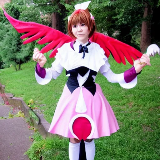 Prompt: cardcaptor sakura cosplay