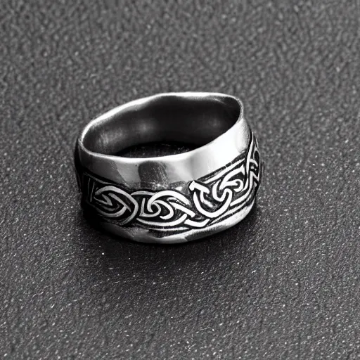 Image similar to a ring with a berserkers and vikings motif