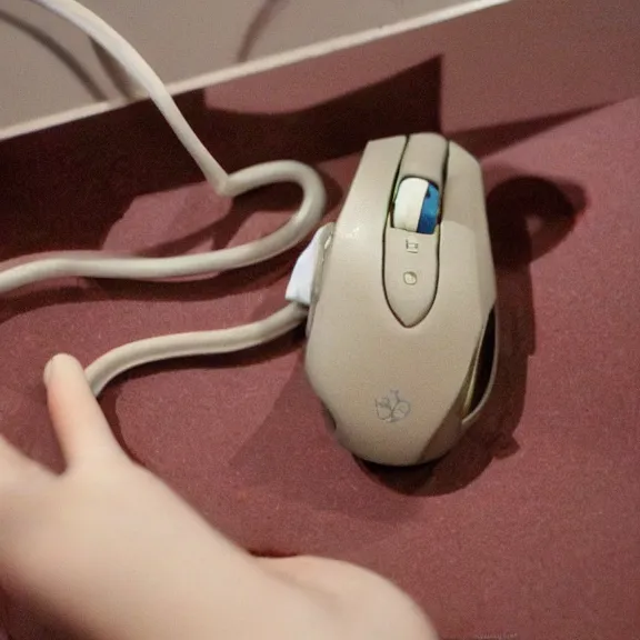 Image similar to photo of a gaming mouse made from rat parts, freaky, disgusting