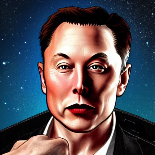 Image similar to musk michelangelo