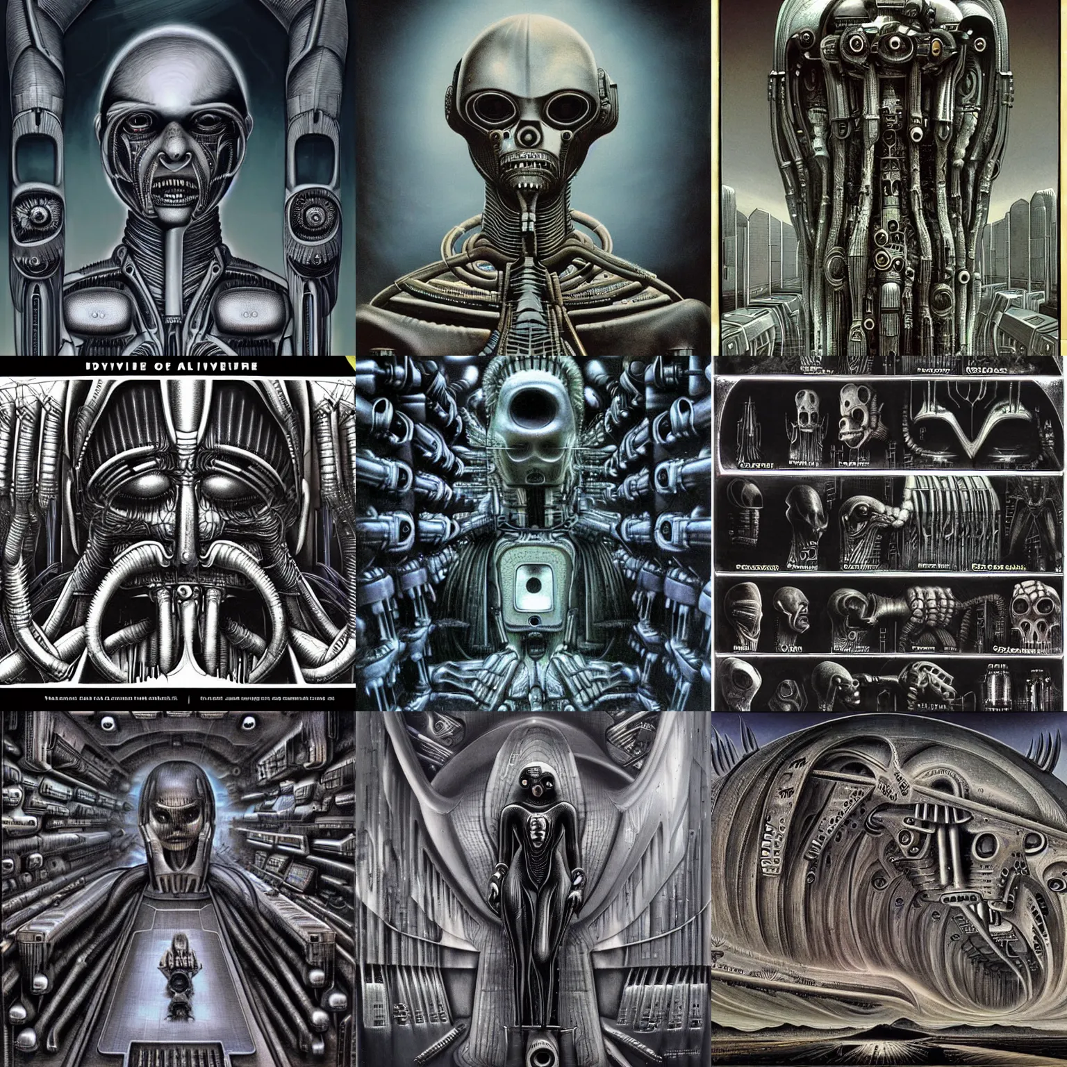Prompt: universe 25 dystopian future of society, made by H. R. Giger