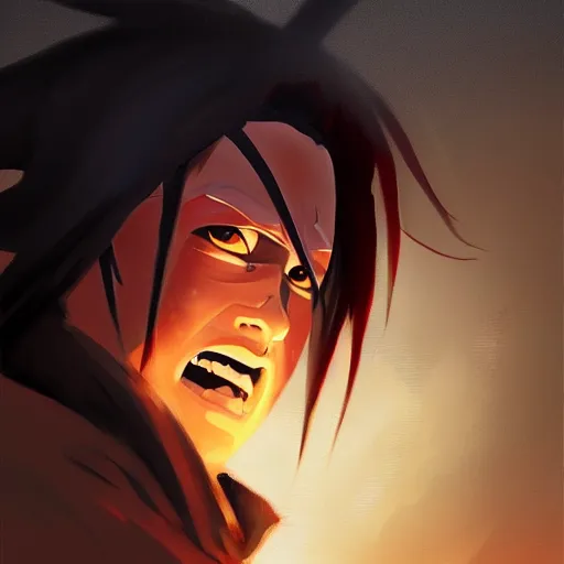 Prompt: oil painting of madara uchiha at the desert trending on artstation by greg rutkowski