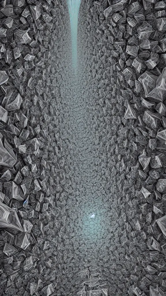 Prompt: 3d fractal wallpaper by Escher, psychedelic!, mandelbulb 3d, digital art, high details!, depth of field!, hard lighting!, trending on artstation, deviantart, octane render, HD, (((Low light))), 8k, eric zener, zdzisław beksiński, dark background
