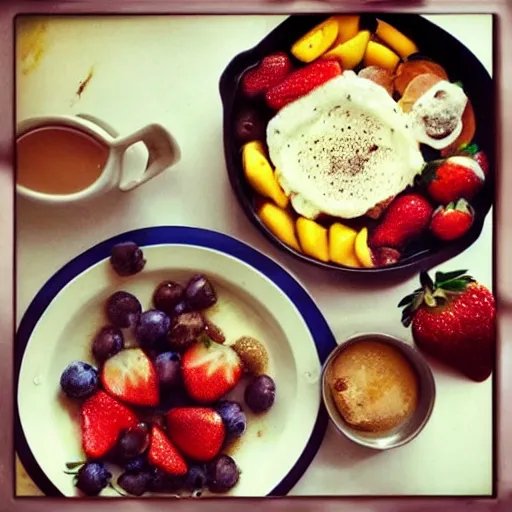 Image similar to good morning breakfast with strawberries food photo instagram