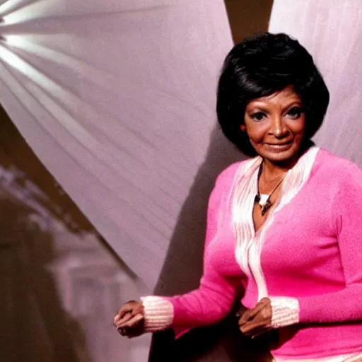 Prompt: nichelle nichols as an angel in heaven