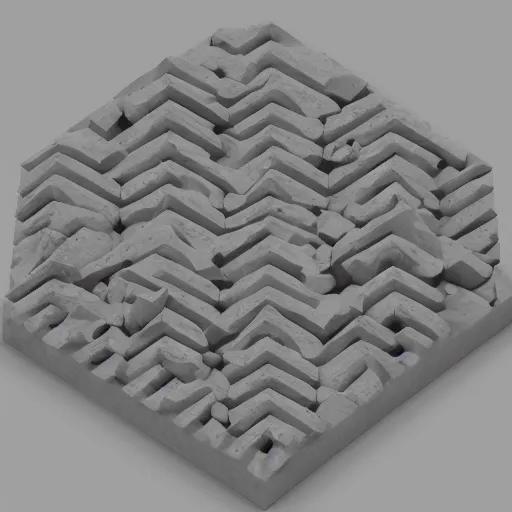 Image similar to concrete art. trending on polycount.