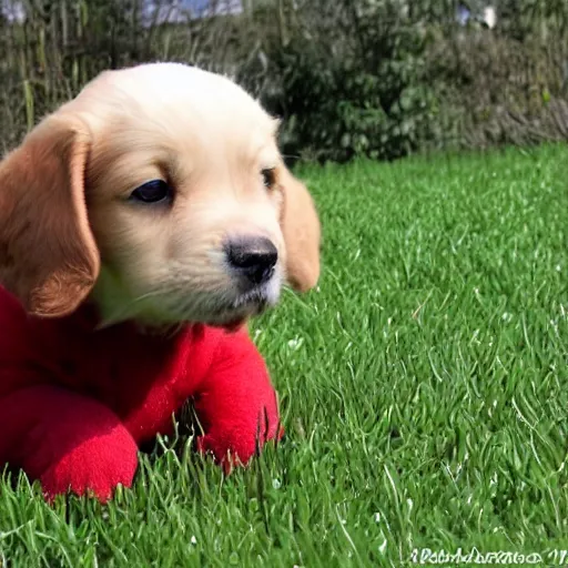 Image similar to adorable crimson puppy